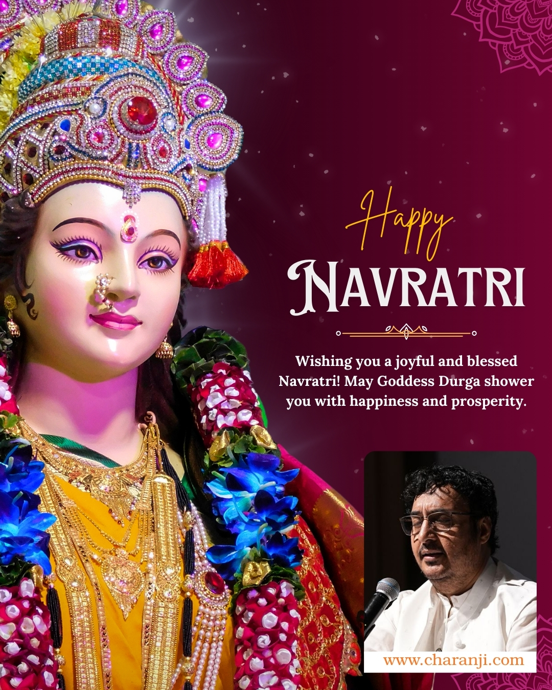 Wishing you all a joyful and blessed Navratri with Charan Ji