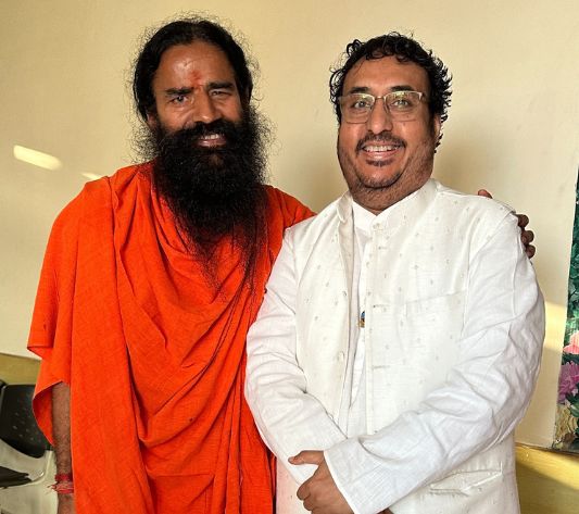 Charan Ji with Baba Ramdev Ji