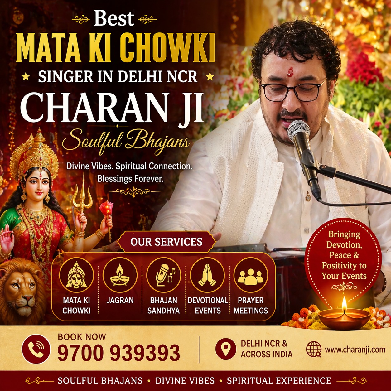 Best Mata Ki Chowki Singer in Delhi NCR Charan Ji Booking