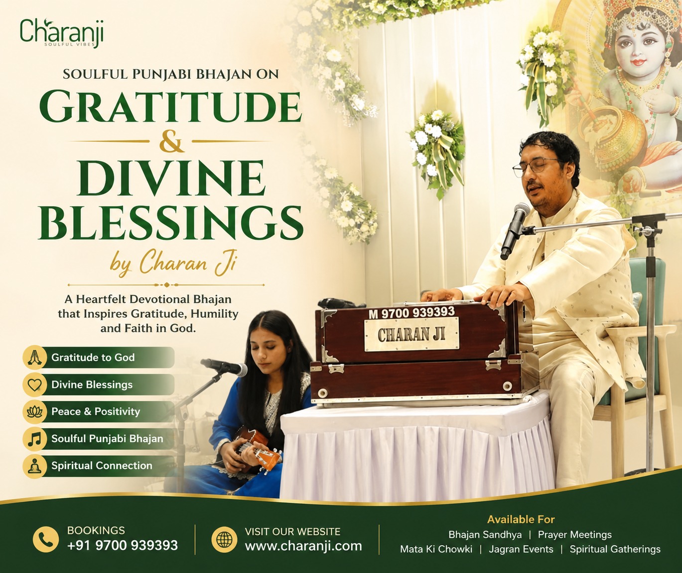 Soulful Punjabi Bhajan on Gratitude & Divine Blessings by Charan Ji